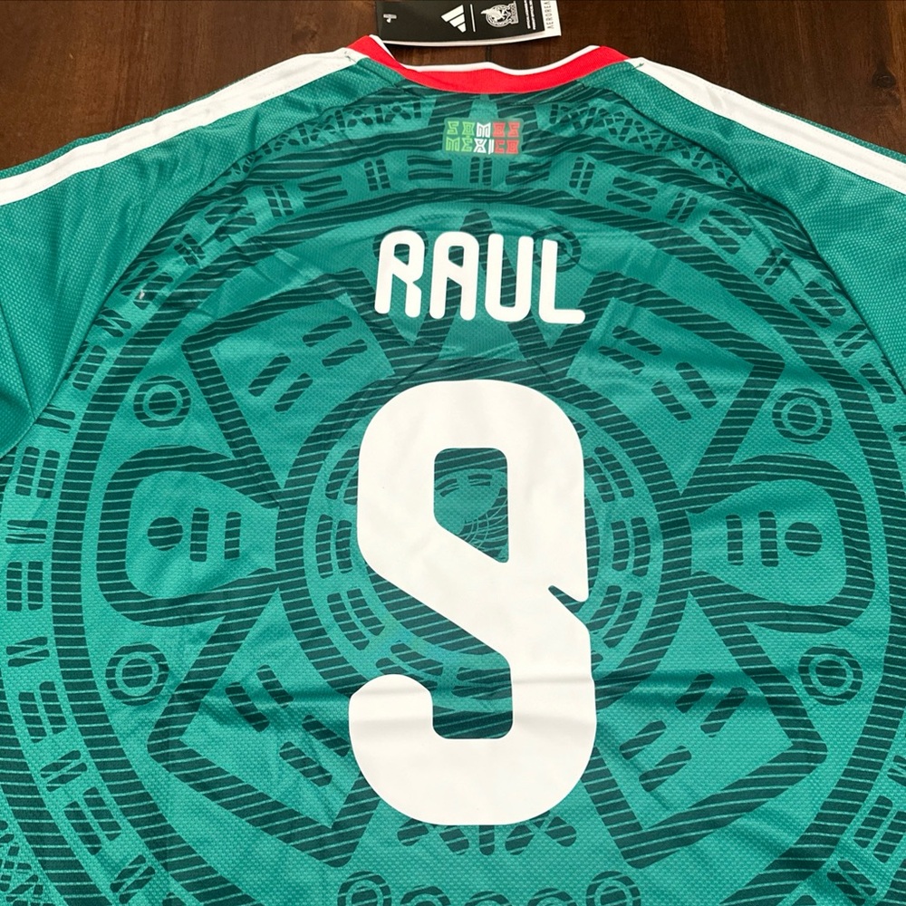 2026 WORL CUP  Mexico Home Soccer Jersey RAUL #9 Fits 2XL slim fit